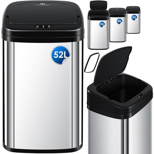 Kesser - Sensor RVS prullenbak keuken - 52 liter -, Huis en Inrichting, Woonaccessoires | Prullenbakken, Verzenden