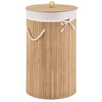 Bamboe Wasmand Curly - 55 Liter - Natuurkleur - Incl. Waszak, Huis en Inrichting, Verzenden, Nieuw