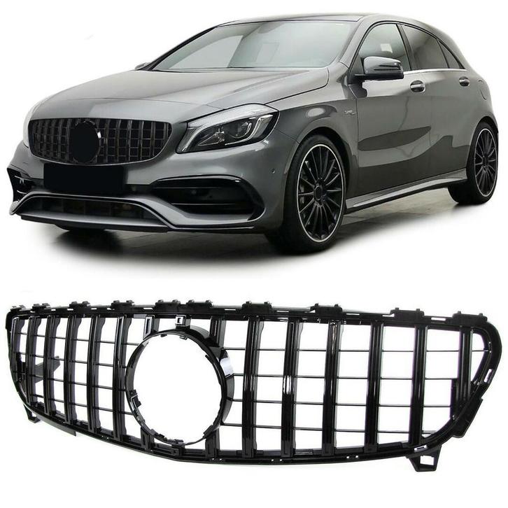 ACTIE Glans Zwarte Grill Mercedes A Klasse W176 Facelift J88, Auto-onderdelen, Carrosserie en Plaatwerk, Nieuw, Mercedes-Benz