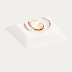 Inbouwspot wit 15 cm vierkant kantelbaar - Gypsy Stucco, Nieuw, Modern