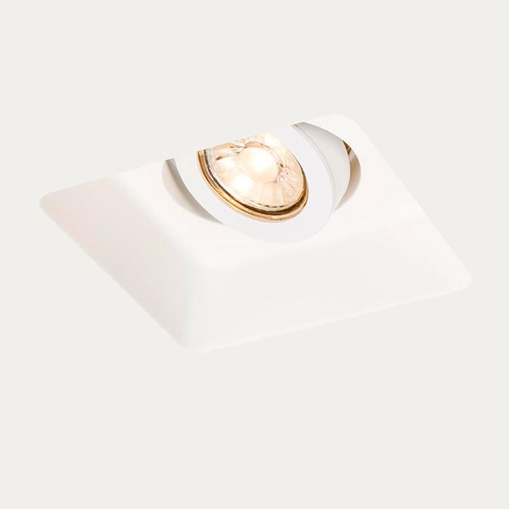 Inbouwspot wit 15 cm vierkant kantelbaar - Gypsy Stucco, Huis en Inrichting, Lampen | Spots, Nieuw