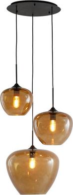 2dekans | Light & Living Hanglamp Mayson - Bruin Glas -, Huis en Inrichting, Lampen | Hanglampen, Ophalen of Verzenden, Zo goed als nieuw