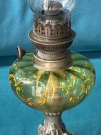 Petroleumlamp - Glas, Metaal, Tin