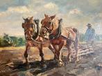 Waalko Jans Dingemans Sr (1873-1923) - Eggende Paarden, Antiek en Kunst, Kunst | Schilderijen | Klassiek