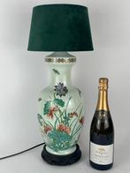 Tafellamp - Hout, Porselein - Een grote chinoiserie-lamp
