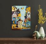 Grinchenko Nataly (XX) - Lullaby in a cats town, Antiek en Kunst, Kunst | Schilderijen | Modern