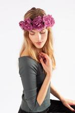 Bloemenkrans Haar Pioenrozen Paars Bloemen Haarband Boselfje, Kleding | Dames, Nieuw, Carnaval, Ophalen of Verzenden, Accessoires