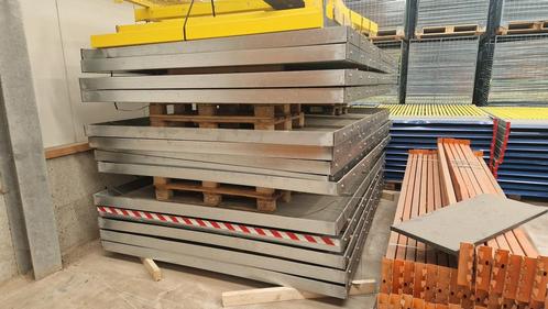 Stalen Lekbak voor palletstelling 231x305x10 cm, gebruikt -, Zakelijke goederen, Kantoor en Winkelinrichting | Magazijn, Stelling en Opslag