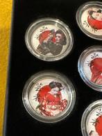 Cookeilanden. 5 Cents Geisha 7er Kollektion mit Farbmotiv im