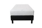 Eenpersoons Boxspring 90x200 cm - Zwart Skai - Inclusief, Verzenden, Nieuw, Matras
