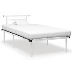 Metaal Bedframe | Wit 100x200 | Tweedekansje | OP=OP, Huis en Inrichting, Slaapkamer | Bedden, 100 cm, Eenpersoons, Wit, Nieuw