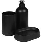 Benson Badkamerset zwart - 3-delig - Zeepdispenser 350 ml..., Doe-het-zelf en Verbouw, Sanitair, Ophalen of Verzenden, Nieuw