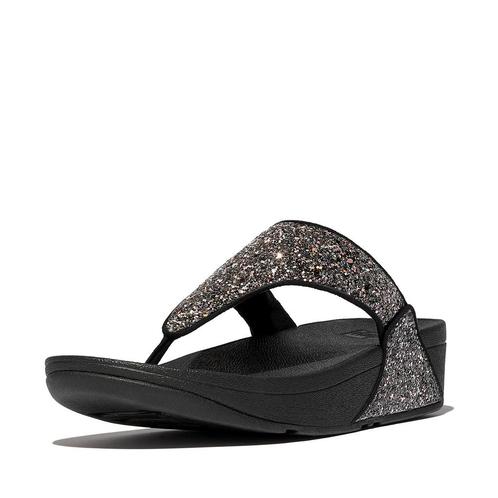 -0% FitFlop  FitFlop Lulu multi-tonal glitter toe-post sanda, Kleding | Dames, Schoenen, Zwart, Nieuw, Verzenden