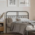 vidaXL Hoofdbord 120 cm metaal zwart, Verzenden, Nieuw, Zwart, Metaal
