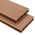 vidaXL Terrasplanken HKC met accessoires 20 m² 4 m bruin, Doe-het-zelf en Verbouw, Verzenden, Nieuw