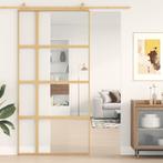 vidaXL Schuifdeur 102,5x205 cm helder ESG-glas en aluminium, Doe-het-zelf en Verbouw, Deuren en Horren, Verzenden, Nieuw