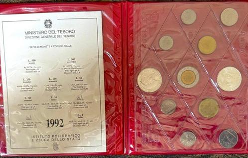 Italië, Republiek Serie Completa delle Lire 1992. 11 valori, Postzegels en Munten, Munten | Europa | Niet-Euromunten