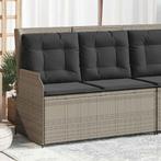vidaXL Tuinbankje verstelbaar met kussens poly rattan, Verzenden, Nieuw, Rotan