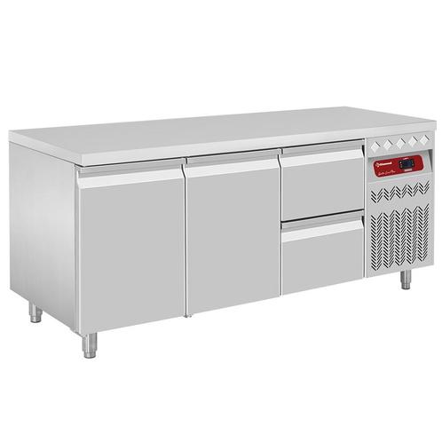 Koelwerkbank | 405L | 2 Deuren + 2 Laden (1/1 GN) | -2°c/+8°, Witgoed en Apparatuur, Koelkasten en IJskasten, Ophalen of Verzenden