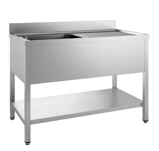 Showroommodel Gastro-Inox spoeltafel met links 1 spoelbak..., Zakelijke goederen, Horeca | Keukenapparatuur, Gebruikt, Ophalen