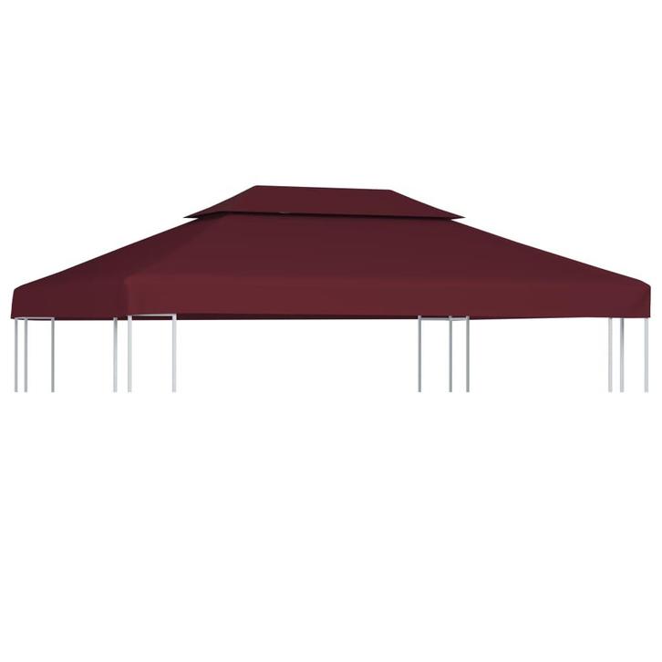 vidaXL Prieeldak 2-laags 4x3m 310 g/m² bordeaux, Tuin en Terras, Partytenten, Nieuw, Verzenden