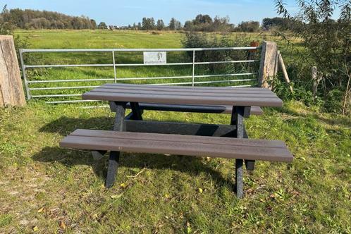 Rockwood® Picknicktafel Woodblend Quartz Brown - Zwaar, Tuin en Terras, Picknicktafels, Nieuw, Hout, Rechthoekig, Ophalen of Verzenden