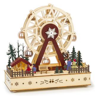 Houten kerstfiguur | Reuzenrad | Lumineo, Diversen, Kerst, Nieuw, Verzenden