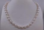 Zonder minimumprijs - Halsketting 8x8.5mm Akoya parels, Nieuw