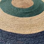 Brinker Jute Dart Teal Navy Rond Vloerkleed - 200x200cm, Ophalen of Verzenden, Zo goed als nieuw