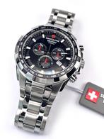 Swiss Alpine Military 7043.9137 heren horloge 46 mm, Sieraden, Tassen en Uiterlijk, Horloges | Heren, Nieuw, Overige merken, Staal