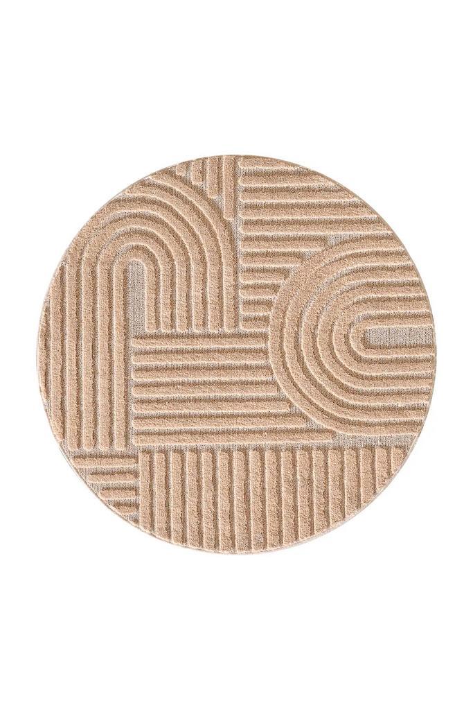 Rond Japandi Vloerkleed | Art | Rosé | 200x200 cm, Huis en Inrichting, Stoffering | Tapijten en Kleden, Verzenden