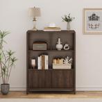 Dressoir Lukkodso walnootkleurig 103x80x28 cm [en.casa], Huis en Inrichting, Kasten | Dressoirs, Verzenden, Nieuw