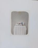Gianfranco Ferr - Tavolino con oggetti Natura morta