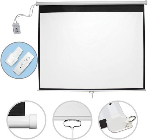 Beamerscherm - 178 x 178 cm - Wit - Incl. Afstandsbediening, Audio, Tv en Foto, Projectieschermen, Nieuw, Verzenden