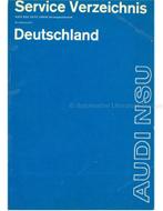 1971 NSU AUDI DEALER- EN SERVICE NETWERK HANDLEIDING, Boeken, Auto's | Folders en Tijdschriften, Nieuw, Audi, Author