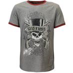 Guns N’ Roses Faded Skull Ringer T-Shirt - Officiële, Verzenden, Nieuw