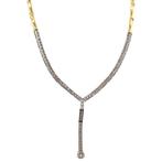 Gouden choker met diamant 48.5 cm 18 krt, Verzenden, Zo goed als nieuw, Wit, Goud