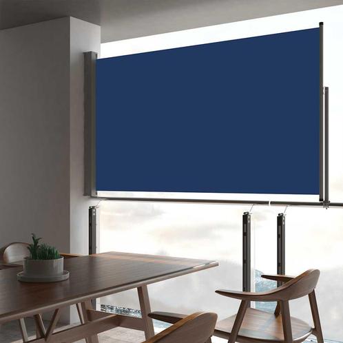 vidaXL Tuinscherm uittrekbaar 140x300 cm blauw, Tuin en Terras, Zonneschermen, Nieuw, Verzenden