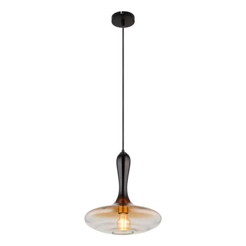 Hanglamp ALADDIN 33.0 cm 1-lichts Zwart, Smoked, Huis en Inrichting, Lampen | Hanglampen, 75 cm of meer, Nieuw, Metaal, Ophalen of Verzenden