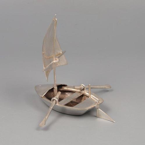Zeilboot - Cairo 1970-1980 - Miniatuur figuur - .900 zilver, Antiek en Kunst, Antiek | Goud en Zilver