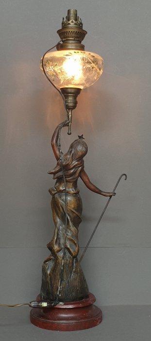 Charles Ruchot H. Chenot - Lamp - Bakeliet, Glas, Hout,, Antiek en Kunst, Kunst | Designobjecten