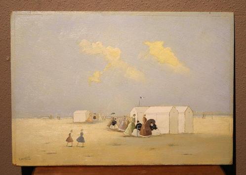Victor Doumont (1946) - Strandzicht, Antiek en Kunst, Kunst | Schilderijen | Klassiek