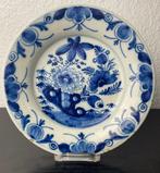 Delfts blauw bord - Emaille bord - Keramiek, Aardewerk,, Antiek en Kunst