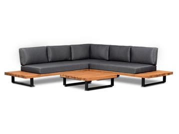 Atlanta Aluminium Loungeset Hoekbank met Lage Tafel Dark Gre beschikbaar voor biedingen
