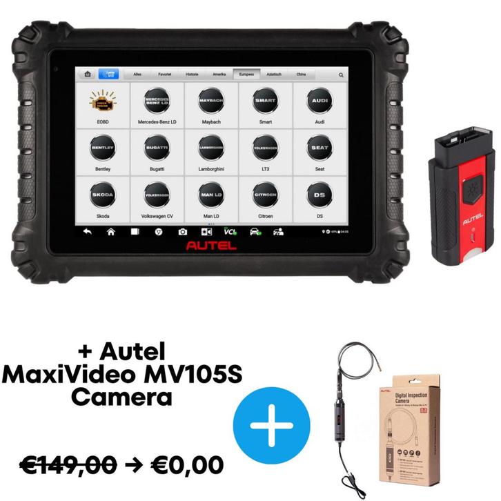 Autel MaxiSys MS906 Max met gratis MV105S Camera en 2 jaar, Auto diversen, Autogereedschap, Verzenden