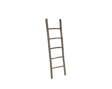 Teakea - Houten decoratie ladder | Teak Carved Bruin |