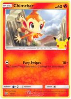 Chimchar 12/25 promo 25TH ANNIVERSARY MC DONALDS, Hobby en Vrije tijd, Ophalen of Verzenden, Nieuw, Losse kaart, Foil