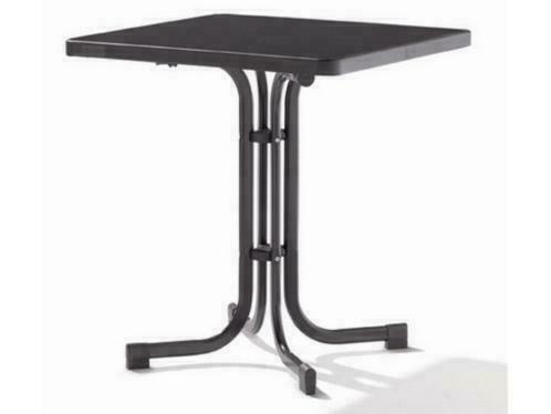 Sieger tuin-tafel 70 x 70 cm D.grijs leisteen decor., Tuin en Terras, Tuinsets en Loungesets, Nieuw, Overige materialen
