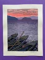 Asahi  (Rising Sun) - Signed by the artist - Nishijima, Antiek en Kunst