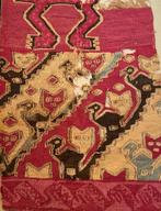 Precolumbiaans Chancay-textiel met vogels en jaguars - Peru